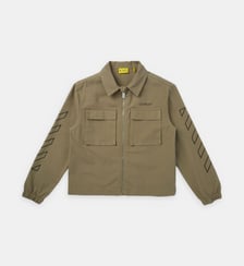 Veste droite zippée en coton Off White
