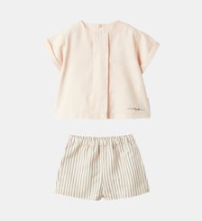 Ensemble blouse et short à rayures IL GUFO