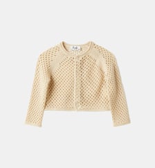 Gilet crop maille ajourée en coton IL GUFO