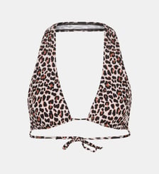 Haut de maillot de bain triangle L'idéal imprimé léopard Anja