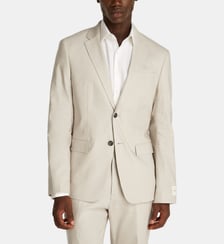 Veste droite en lin mélangé Calvin Klein