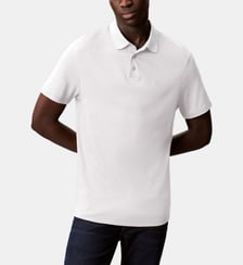 Polo droit fluide en coton Pima Calvin Klein