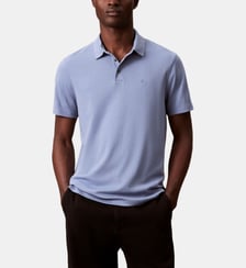 Polo droit fluide en coton Pima Calvin Klein