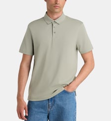 Polo droit fluide en coton Pima Calvin Klein