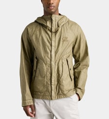 Veste à capuche Lino Wax en lin à lunettes signature C.P. Company