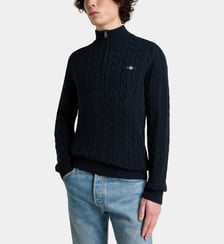 Pull camionneur droit en maille câble de coton Gant