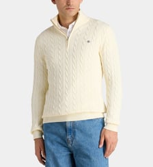 Pull camionneur droit en maille câble de coton Gant