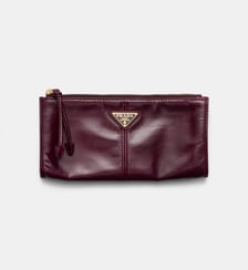 Pochette en cuir signature Prada