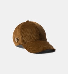 Casquette en velours côtelé Prada