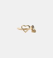 Bague en métal ornement cœur Prada