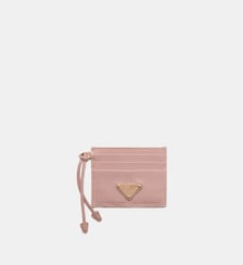 Porte-cartes en cuir signature Prada