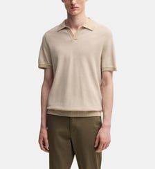 Polo droit coton mélangé piqué BOSS