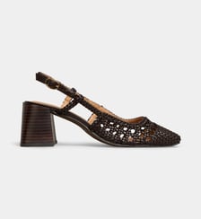 Escarpins slingback Vivienne en cuir tressé Galeries Lafayette