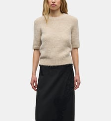 Pull droit Sajeanne manches courtes en laine mélangée Samsoe Samsoe