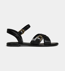 Sandales plates Virginie en cuir Galeries Lafayette