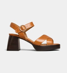 Sandales plateformes à talons Valaima cuir Galeries Lafayette