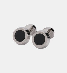 Boutons de manchette ronds avec insert en émail BOSS
