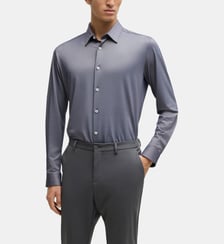 Chemise slim en tissu stretch performant structuré BOSS