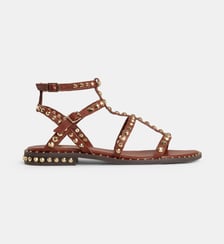 Spartiates plates Precious studs cuir Ash