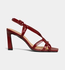 Sandales à talons Victoria en cuir Galeries Lafayette