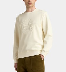 Sweat droit logotypé en coton piqué mélangé Lacoste