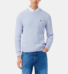 Pull droit en maille câble Lacoste