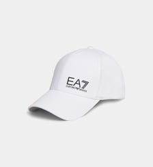 Casquette basique logo et signature coton Ea7