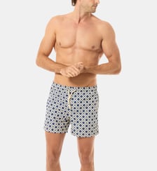Short de bain Vieste imprimé graphique avec suspensoir Gassa D'Amante