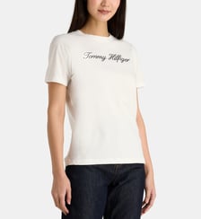 T-shirt droit signature coton Tommy Hilfiger