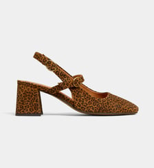Escarpins slingback Vaele cuir Galeries Lafayette