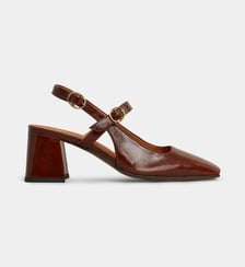 Escarpins slingback Vaele cuir Galeries Lafayette