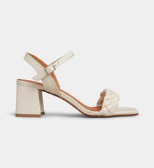 Sandales à talons Vilane bride tressée cuir Galeries Lafayette