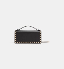 Sac pochette signature en cuir Valentino Garavani