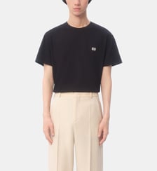 T-shirt droit en coton signature Valentino Garavani