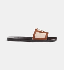 Mules plates Vlogo signature en coton Valentino Garavani