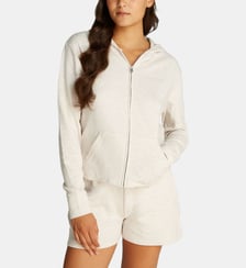 Sweat d'intérieur chiné zippé capuche Calvin Klein