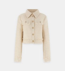 Veste droite courte Daphnee effet tweed Guess