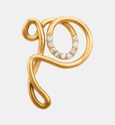 Collier en or jaune 18 carats et diamant - Lettre P - avec chaine Charlotte Chesnais