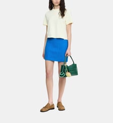 T-shirt cropped bicolore coton JW Anderson