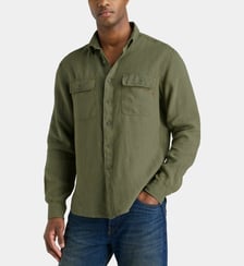 Chemise droite à poches en lin Replay