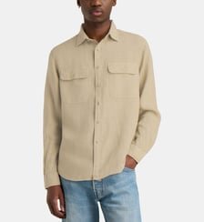 Chemise droite à poches en lin Replay
