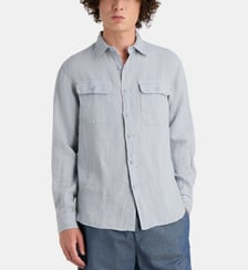 Chemise droite à poches en lin Replay