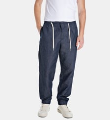 Pantalon chino denim coton et lin Replay