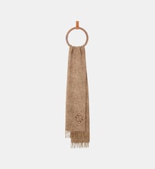 Echarpe à motif monogrammé en laine et cachemire Loewe