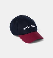Casquette en coton signature Miu Miu