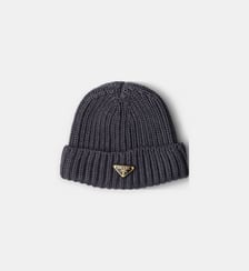 Bonnet en laine signature Prada