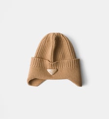 Bonnet en laine signature Prada