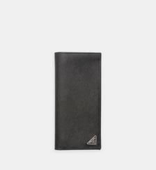 Portefeuille allongé en cuir signature Prada