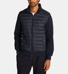 Blouson court droit zippé matelassé bi matière Tommy Hilfiger