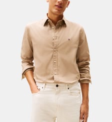 Chemise droite popeline de coton Tommy Hilfiger